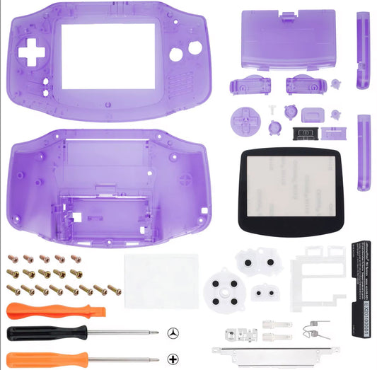 Carcasa Transparente Completa para Game Boy Advance | Compatible con Pantallas IPS y Originales | 5 Colores